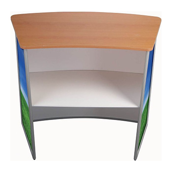 update displays Messetheke Konvex gebogen, buche 106,0 x 58,0 x 93,0 cm