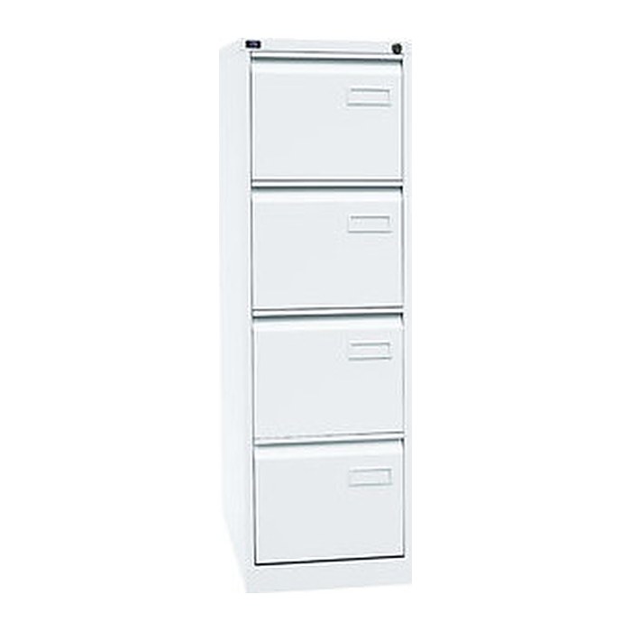 BISLEY LIGHT Hängeregistraturschrank verkehrsweiß 4 Schubladen 41,3 x 62,2 x 132,1 cm, 1 St.