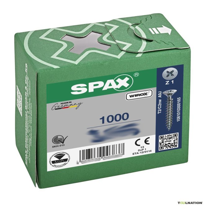 SPAX® Universalschrauben Z2 Senkkopf WIROX 1081010350505 3,5 mm x 50 mm, 500 St.