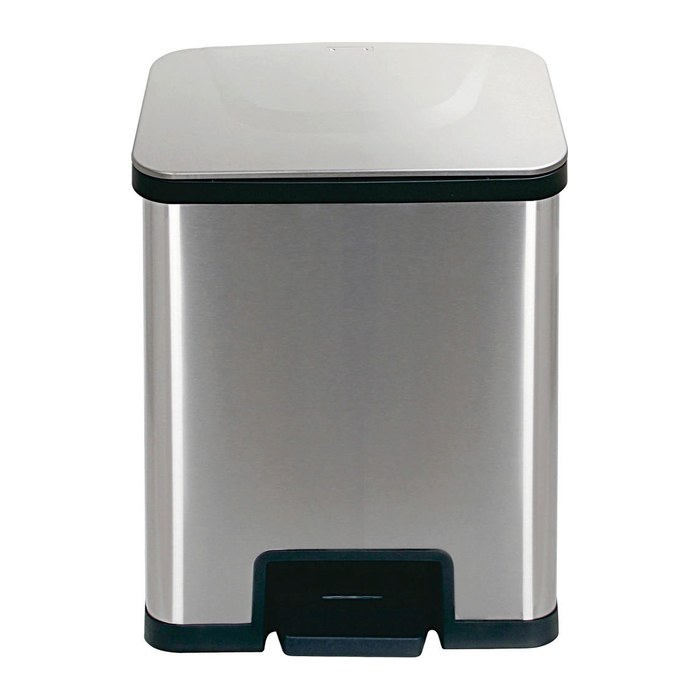 Echtwerk Powerstep Mülleimer 38,0 l edelstahl, schwarz, 1 St.