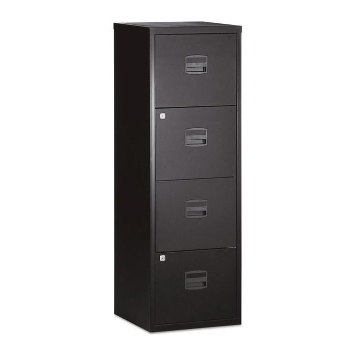 BISLEY Home PFA 4 Hängeregistraturschrank lichtgrau, oxfordblau 4 Schubladen 41,3 x 40,0 x 132,1 cm, 1 St.