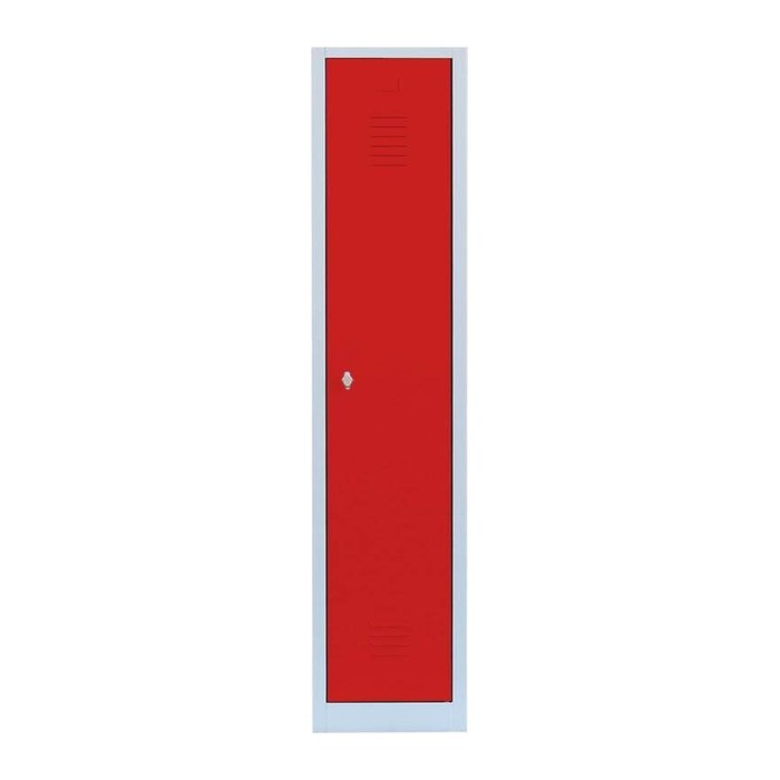 LÜLLMANN Spind feuerrot, lichtgrau 515114, 1 Schließfach 41,5 x 50,0 x 180,0 cm