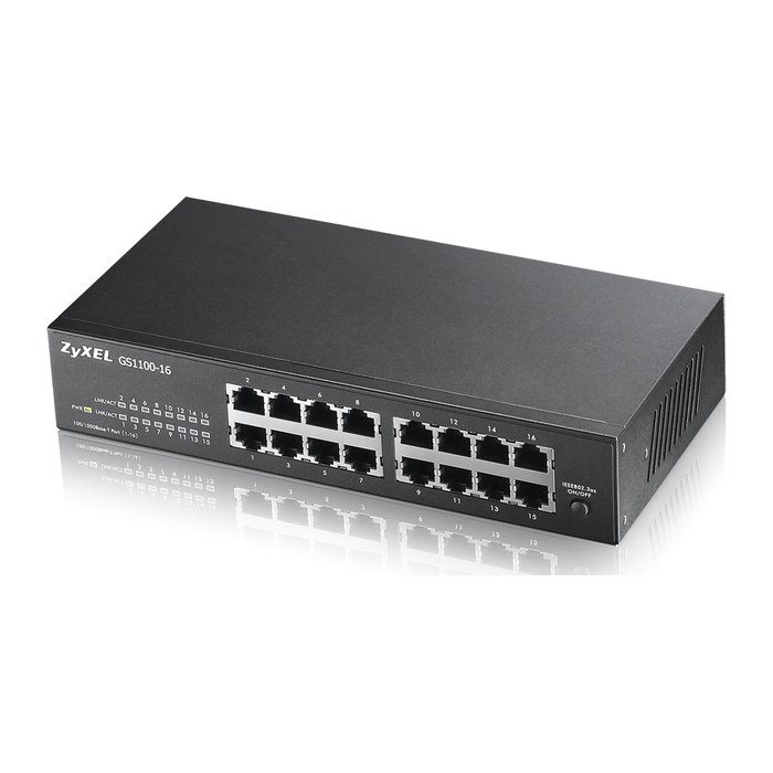 Zyxel 16 Port Gigabit unmanaged Switch, Slimline Version