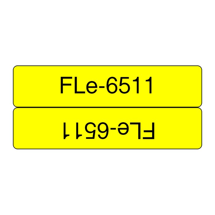 brother Einzeletiketten-Schriftband FLe Fle-6511 FLE6511, 45 x 21 mm, schwarz auf gelb, 1 St.