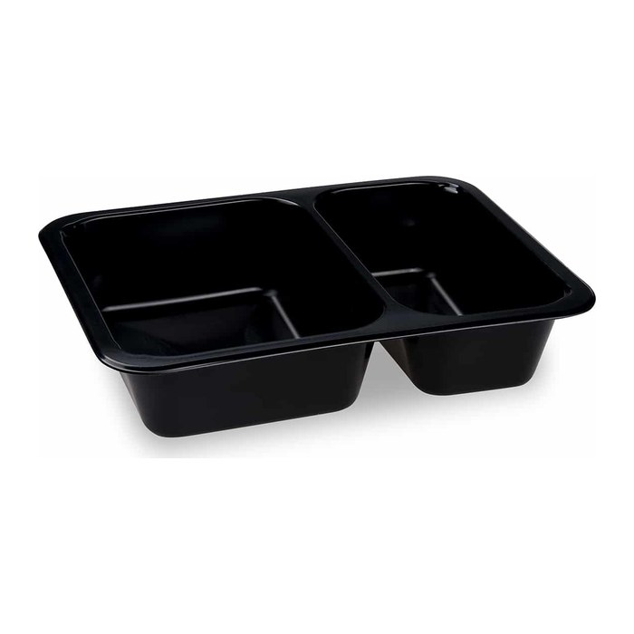 PROPAC Mehrweg-Menüschalen schwarz 22,7 x 17,8 cm, 20 St.