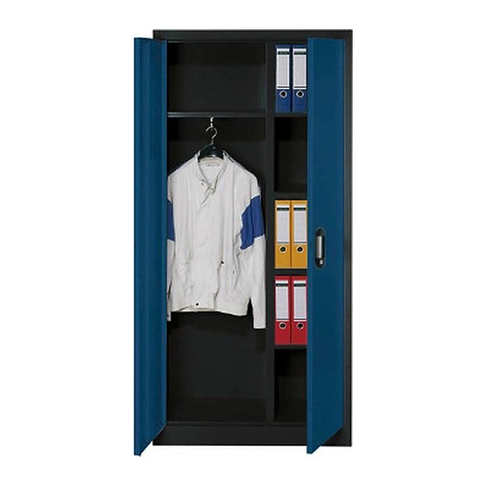 CP Stahlschrank C 2000 Acurado 9260-30 S10338 anthrazit, enzianblau 4 Fachböden 93,0 x 40,0 x 195,0 cm, aufgebaut, 1 St.