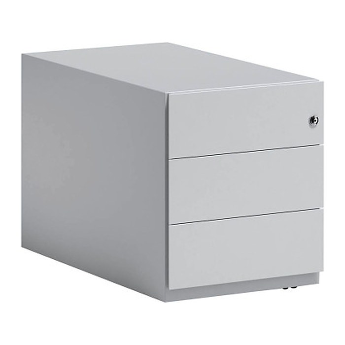 BISLEY Note Rollcontainer lichtgrau 3 Auszüge 42,0 x 77,5 x 49,5 cm