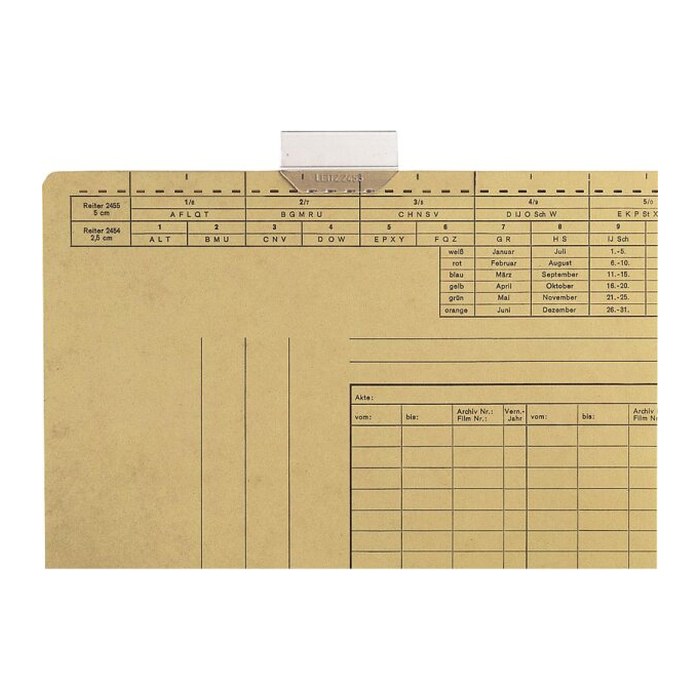 LEITZ Vollsichtreiter 2455 transparent, 50 St.