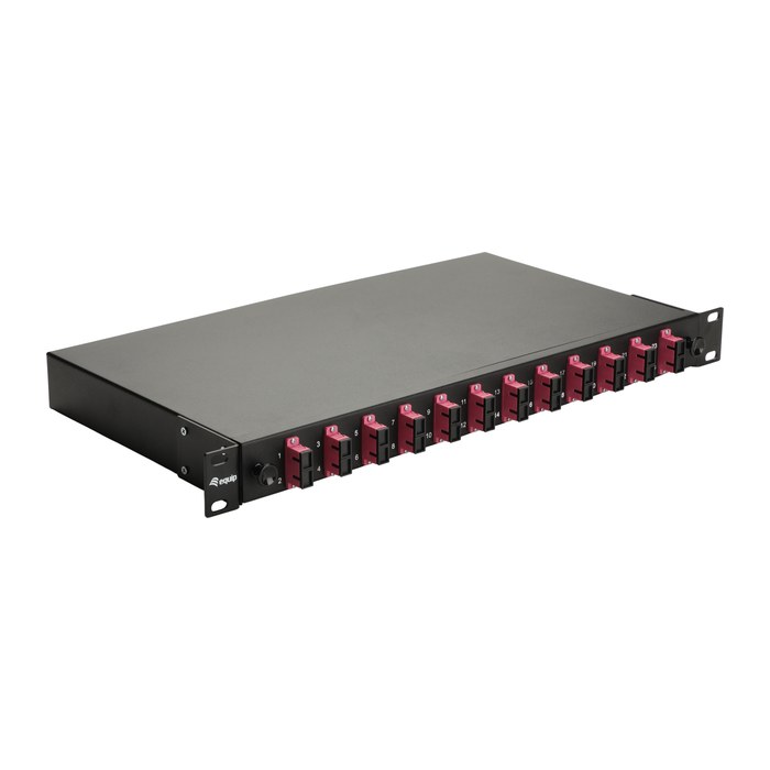 Equip LWL-Spleißkasten 12-Port SC-Duplex OM4 1U komplett sw