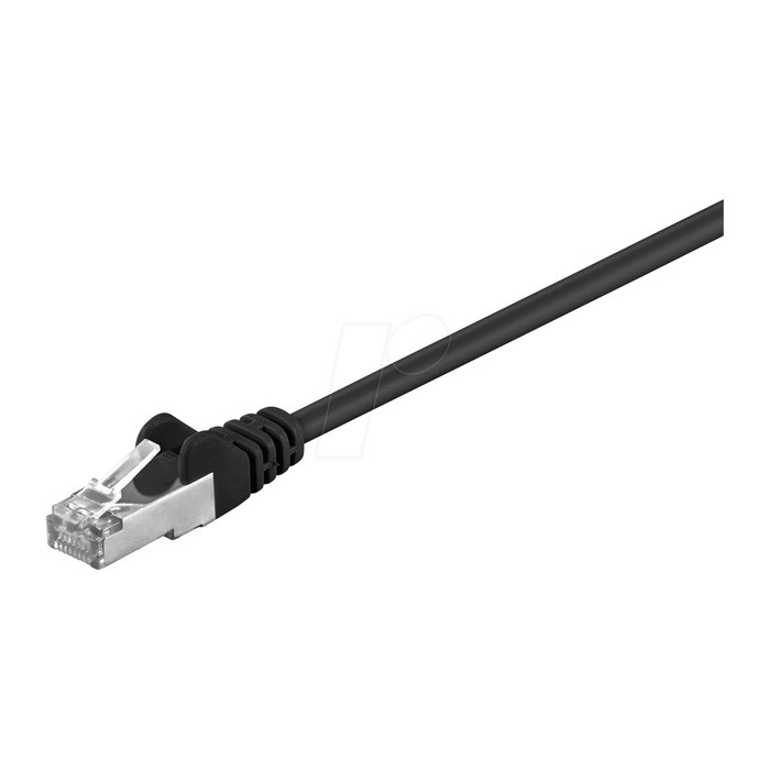 goobay RJ-45 Netzwerkkabel 3,0 m schwarz bis zu 1,00 Gbit/Sek. bis zu 100 MHz, 1 St.