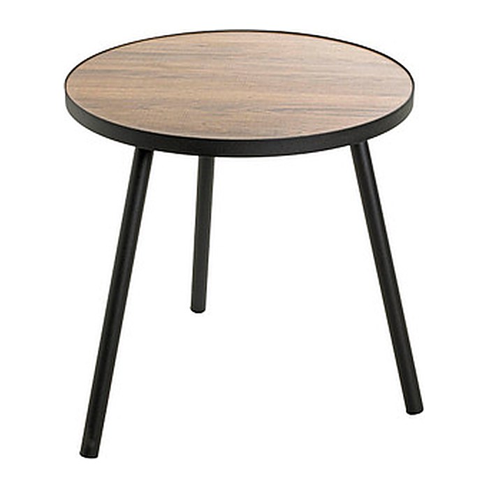 HAKU Möbel Beistelltisch rechteckig MDF-Platte schwarz, eiche 50,0 x 50,0 x 52,0 cm, 1 St.