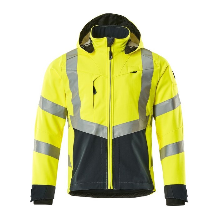 MASCOT® unisex Warnjacke Blackpool gelb, schwarzblau Größe 3XL