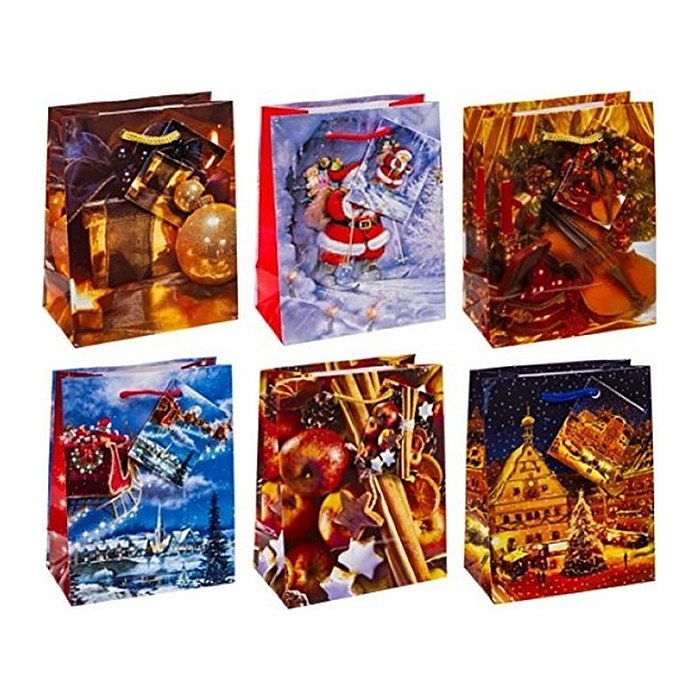 TSI Geschenktüten Weihnachten Serie 7 Motiv sortiert 11,0 x 14,0 cm, 12 St.