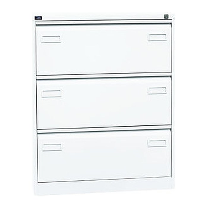 BISLEY LIGHT Hängeregistraturschrank verkehrsweiß 3 Schubladen 80,0 x 62,2 x 101,6 cm, 1 St.