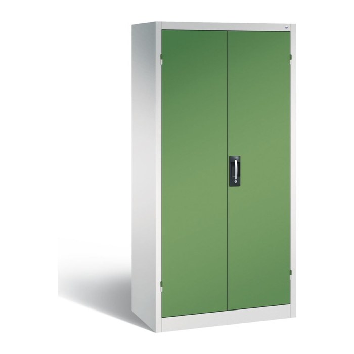 CP Stahlschrank 8921-503 S10136 lichtgrau, rededagrün 4 Fachböden 93,0 x 50,0 x 195,0 cm, aufgebaut, 1 St.