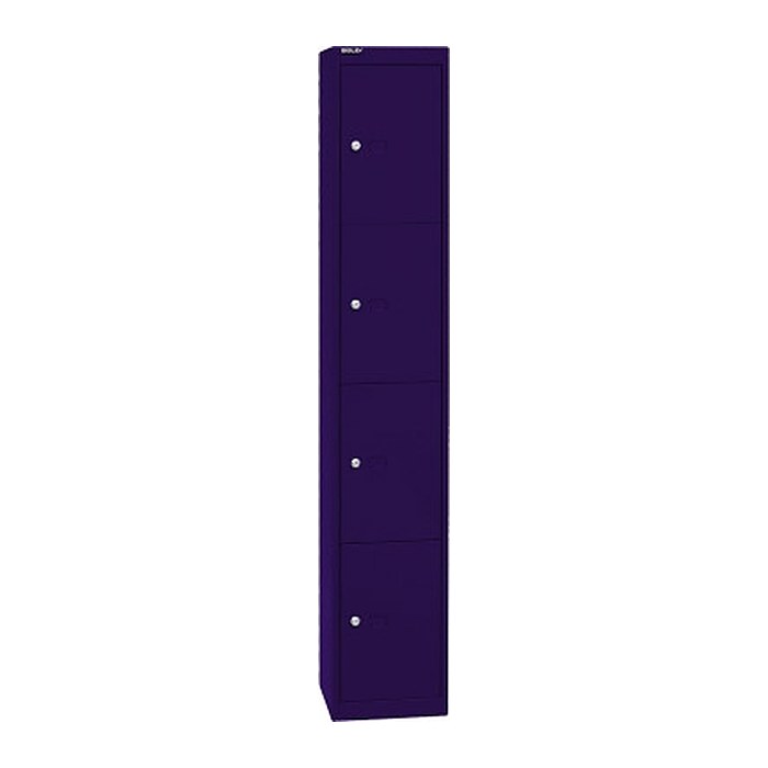 BISLEY Schließfachschrank oxfordblau CLK124639, 4 Schließfächer 30,5 x 30,5 x 180,2 cm
