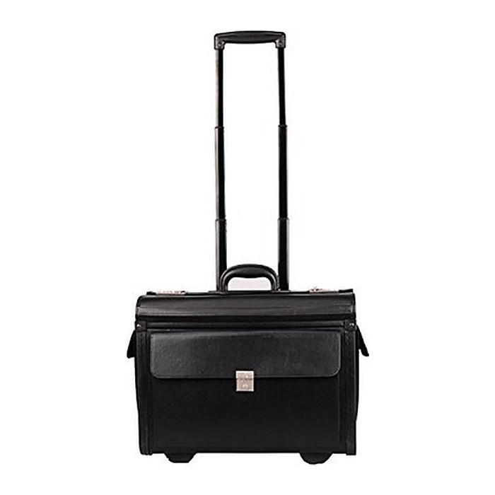 Alassio Pilotenkoffer SILVANA Leder schwarz 49,0 x 25,0 x 40,0 cm