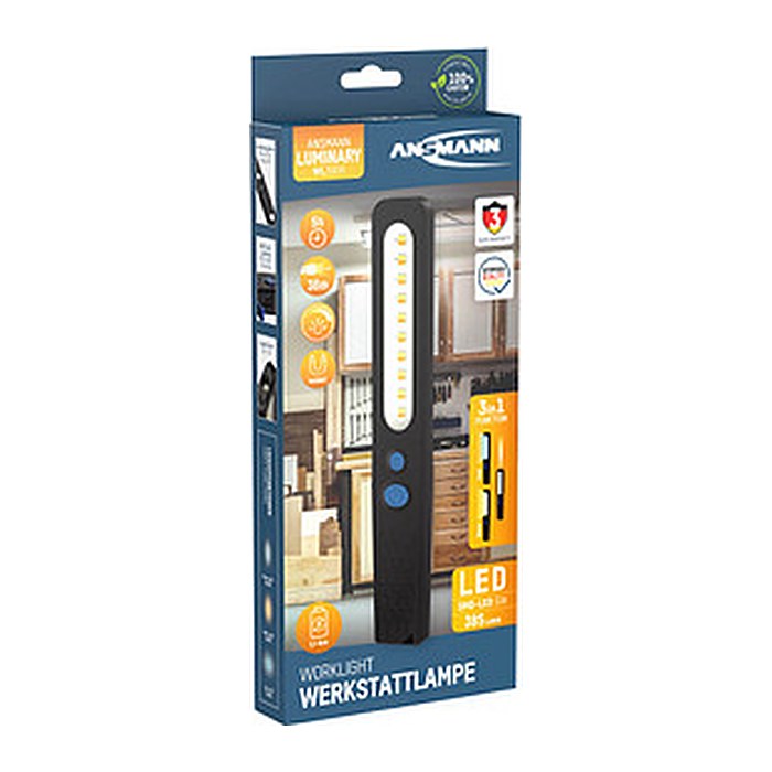 ANSMANN WL390R LED Handleuchte schwarz 24,0 cm, 385 Lumen, 1 St.
