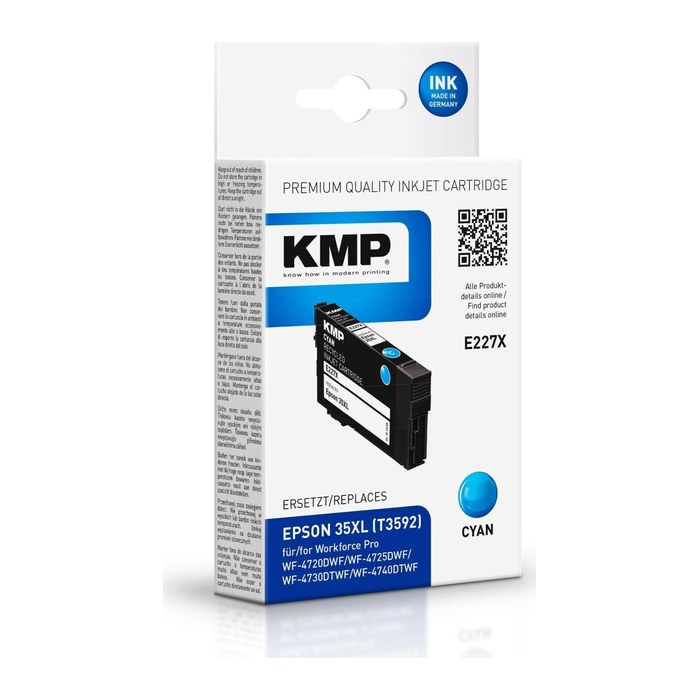 KMP E227X cyan Druckerpatrone kompatibel zu EPSON 35XL / T3592XL