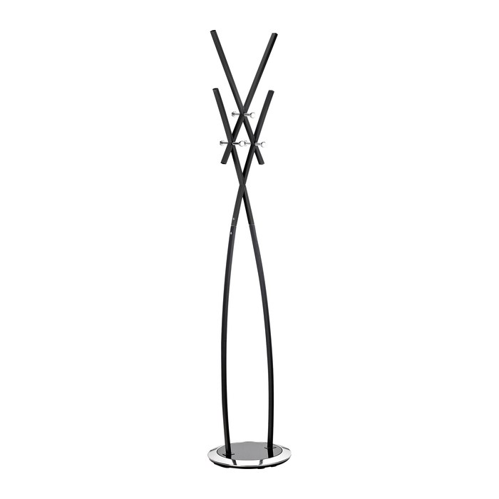 ALCO Kleiderständer 2876-11 schwarz Metall 6 Haken 37,0 x 182,0 cm, 1 St.