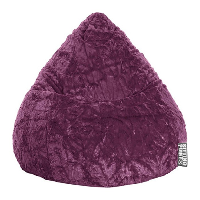 SITTING POINT Beanbag Fluffy L Sitzsack aubergine