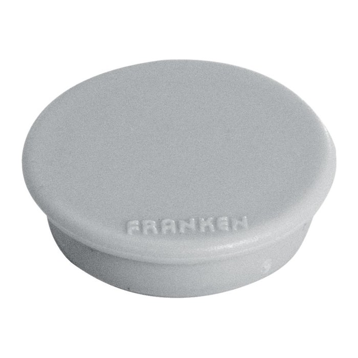 FRANKEN Haftmagnet Magnete grau, Kunststoff Ø 3,2 x 0,7 cm, 10 St.