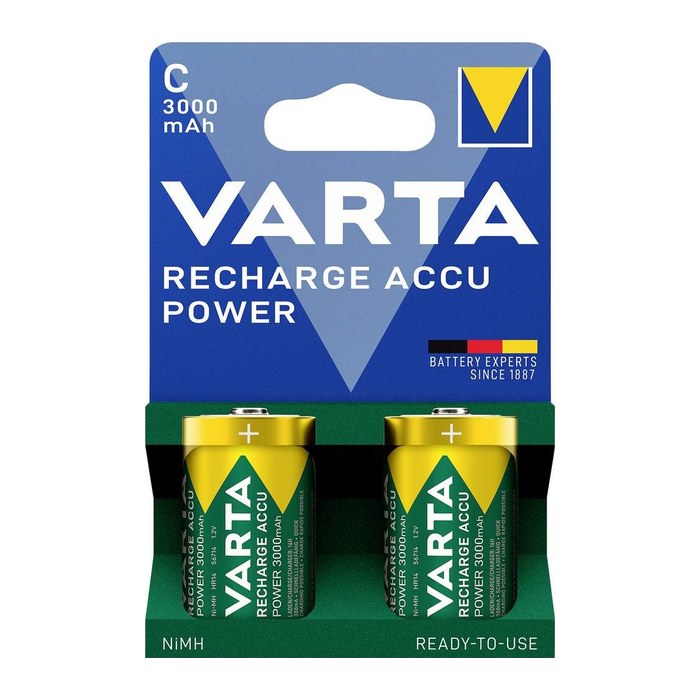 VARTA Akkus RECHARGE ACCU Power Ni-MH Baby C 3.000 mAh, 2 St.