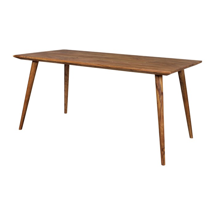 WOHNLING Esstisch sheesham rechteckig, 4-Fuß-Gestell sheesham, 160,0 x 80,0 x 76,0 cm