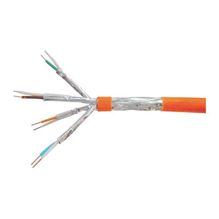 Equip Instal.Kab Cat7 Simplx S/FTP 4P23 100.00m orange LSZH