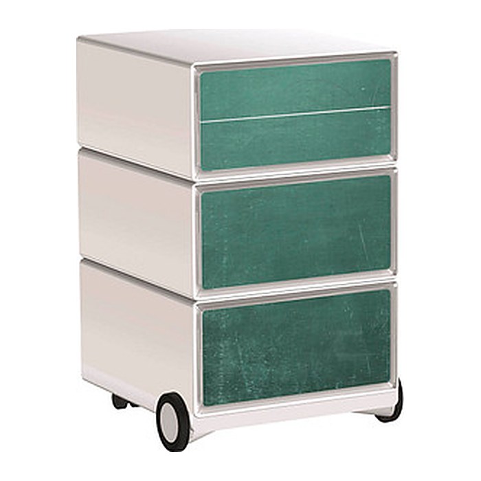 PAPERFLOW easyBox Vintage Rollcontainer weiß, bunt 62375 4 Auszüge 39,0 x 43,6 x 64,2 cm
