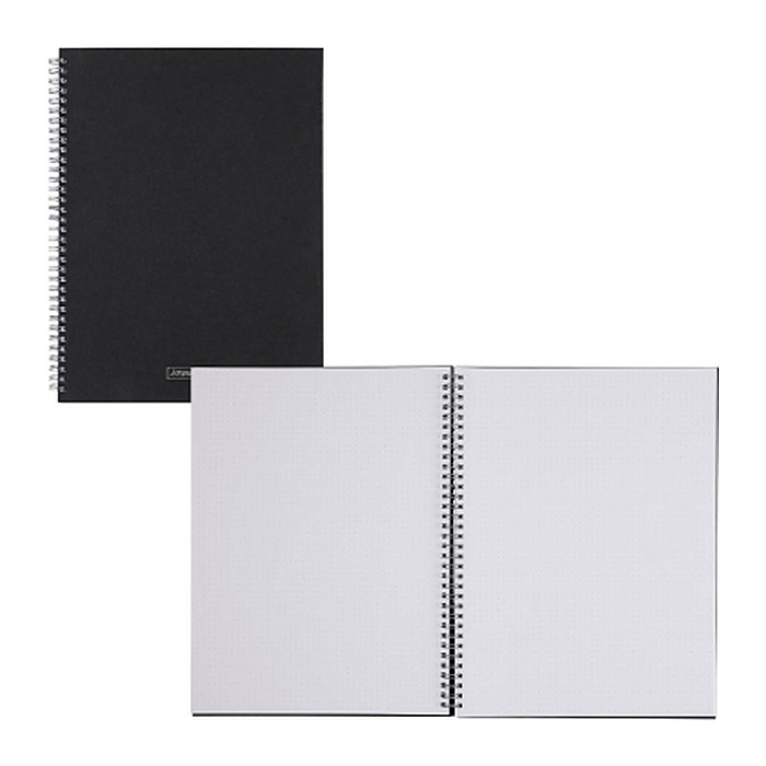 BRUNNEN Notizbuch Premium Wire DIN A4 punktkariert, schwarz Hardcover 192 Seiten, 1 St.
