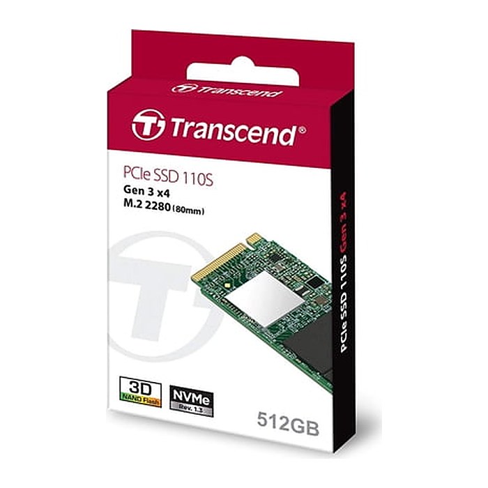 SSD 512GB Transcend M.2 MTE110S (M.2 2280) PCIe Gen3 x4 NVMe