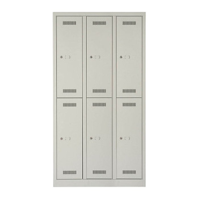 BISLEY Spind MonoBloc ML09T2 lichtgrau ML09T2645, 6 Schließfächer 90,0 x 50,0 x 170,0 cm