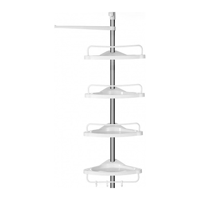 SONGMICS Teleskop-Duschregal BCB02SW weiß 25,0 x 35,0 x 85,0 - 300,5 cm