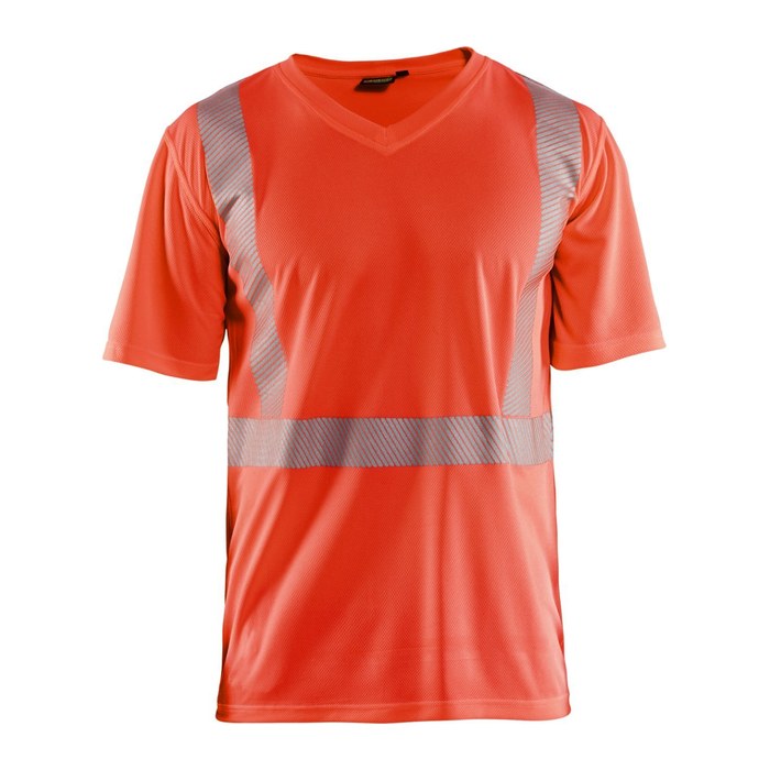 BLAKLÄDER® unisex Warnschutz Shirt 3386 hellrot Größe L, 1 St.