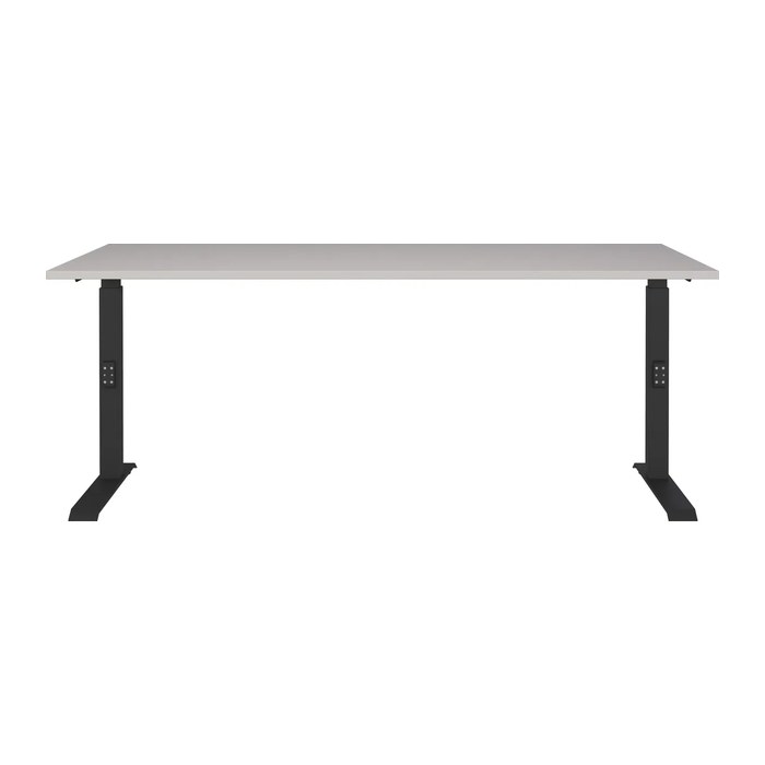 GERMANIA DOWNEY höhenverstellbarer Schreibtisch kaschmir rechteckig, C-Fuß-Gestell schwarz 180,0 x 80,0 cm
