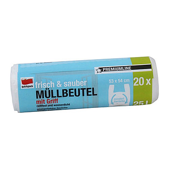 quickpack Müllbeutel frisch & sauber 25,0 l transparent, 20 St.