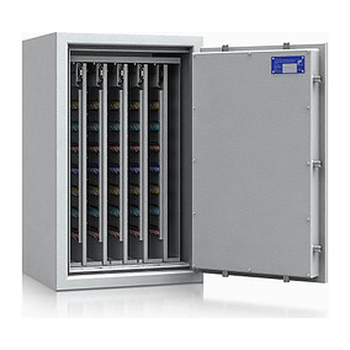 ISS safe4key Schlüsseltresor lichtgrau mit 600 Haken, Doppelbartschloss, 50,0 x 42,0 x 80,0 cm, 1 St.