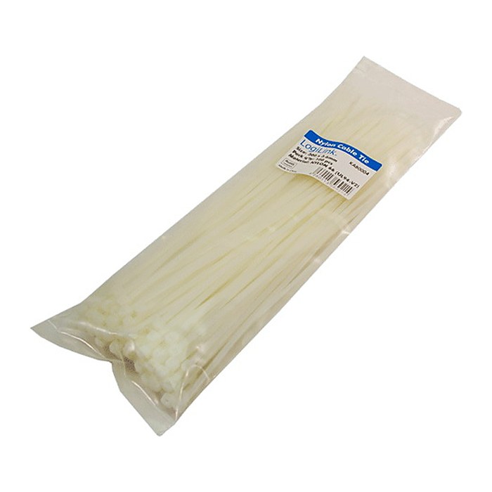 LogiLink Kabelbinder transparent 300,0 mm x 3,4 mm, 100 St.