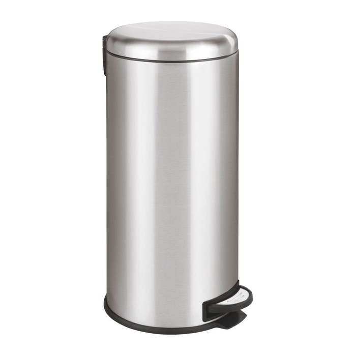 WENKO Leman Mülleimer 30,0 l silber, 1 St.