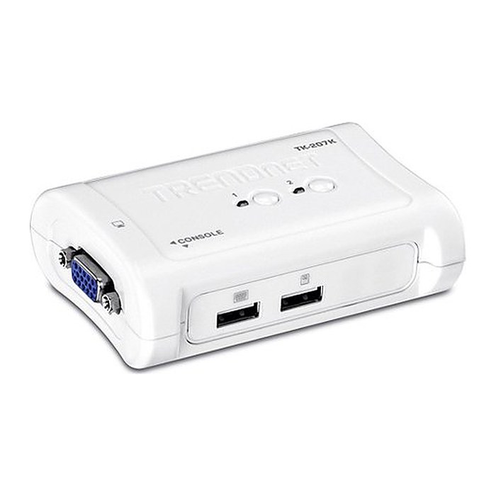 TRENDnet KVM Switch 2-Port VGA/USB mit Kabeln