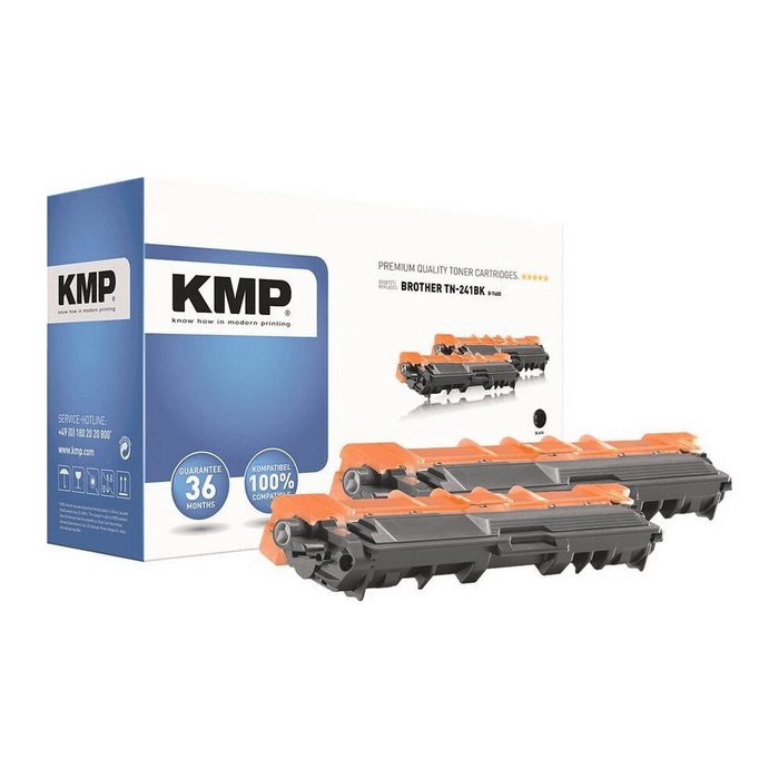 KMP B-T48D schwarz Toner kompatibel zu brother TN241BK, 2er-Set