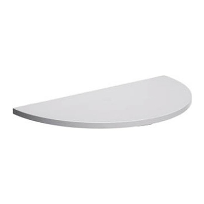 SODEMATUB Verbindungsplatte lichtgrau, halbrund 80,0 x 40,0 x 1,9 cm