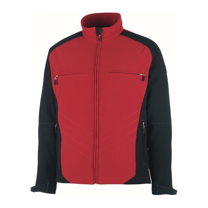 MASCOT® Herren Softshelljacke DRESDEN rot, schwarz Größe S