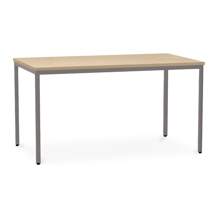 Besprechungstisch in verschiedenen Größen – G: Weißaluminium (1400 x 800 x 750 mm, Platte Ahorn)