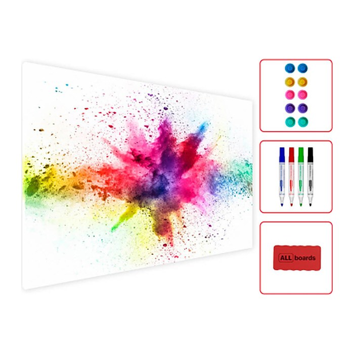 ALLboards Magnettafel 60,0 x 40,0 cm Farbenfroh