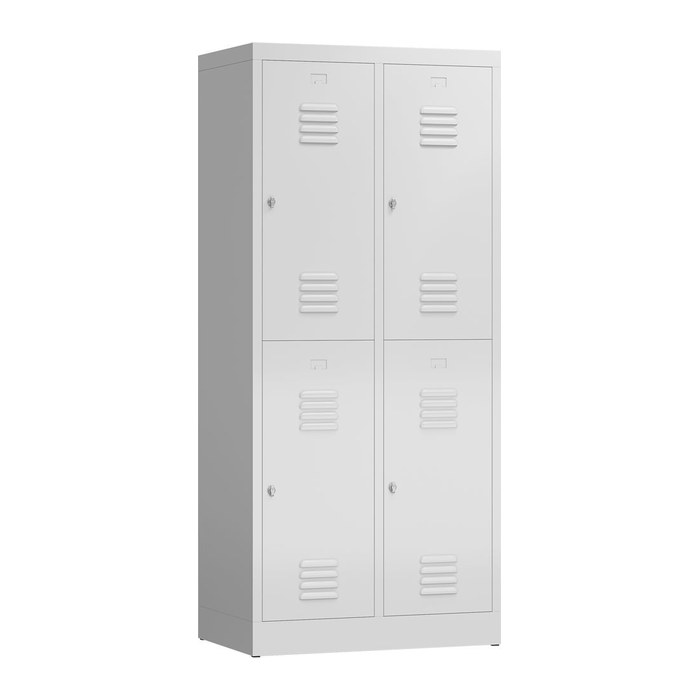 ClassiX Spind lichtgrau X-523220, 4 Schließfächer 80,0 x 50,0 x 180,0 cm