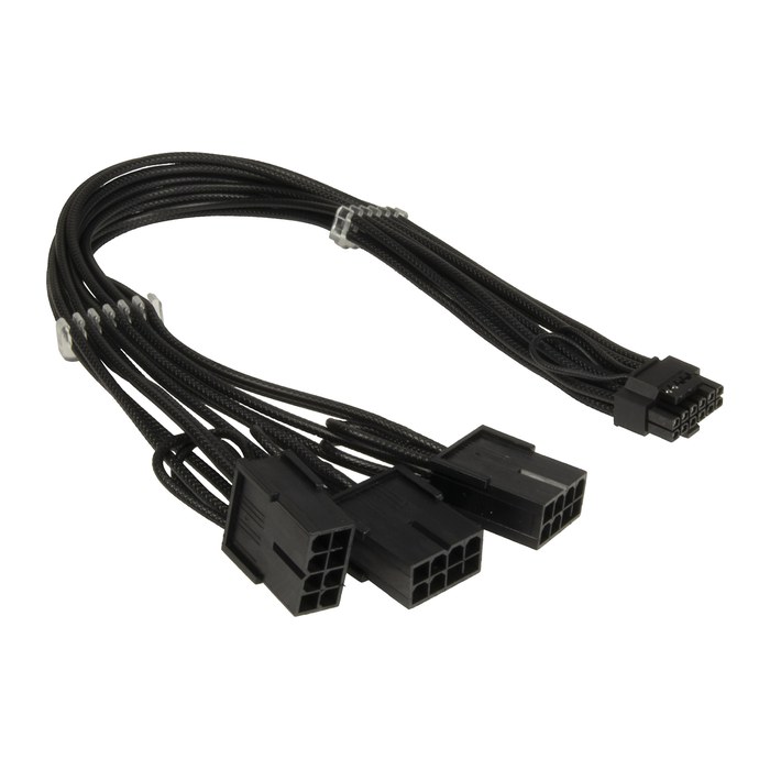 Inter-Tech Adapter GPU-02 (12pin) auf 3x8pin PCIe, 34cm