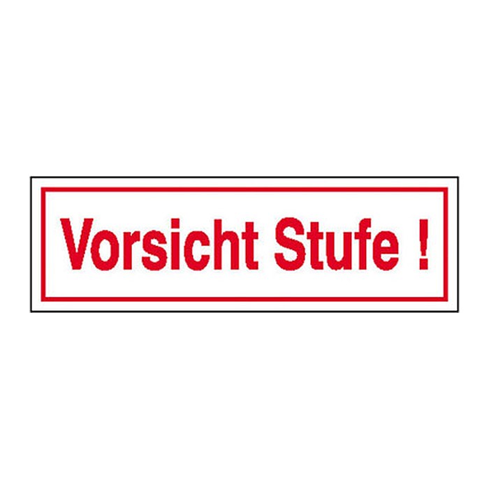 SafetyMarking® Hinweisaufkleber "Vorsicht Stufe!" rechteckig 25,0 x 7,0 cm, 1 St.