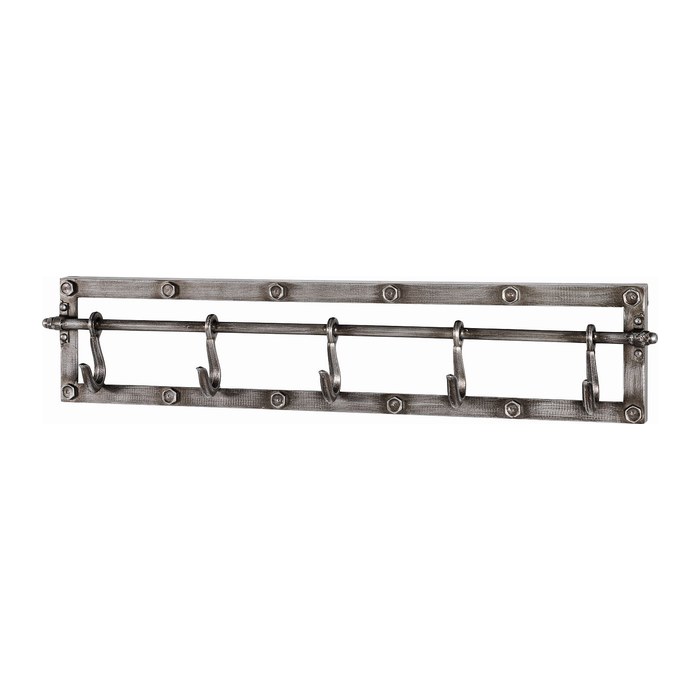 HAKU Möbel Wandgarderobe 15890 anthrazit Metall 5 Haken 73,0 x 15,0 cm, 1 St.